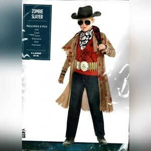 Zombie Slayer Halloween Costume Boys X-Large 14-16 New